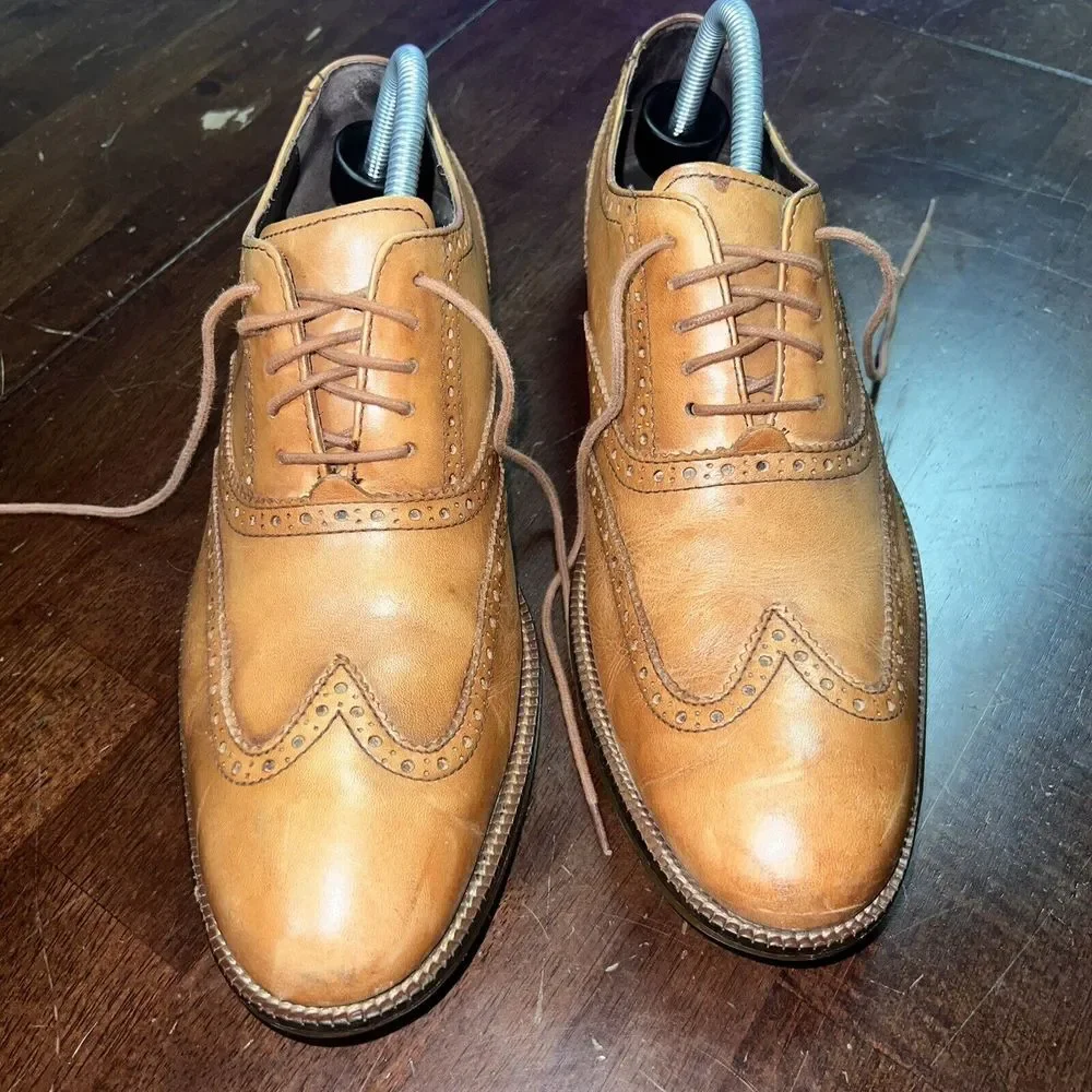 Cole Haan Men's Size 9M Brown Leather Wingtip‎ Oxford Style C12210 Shoes